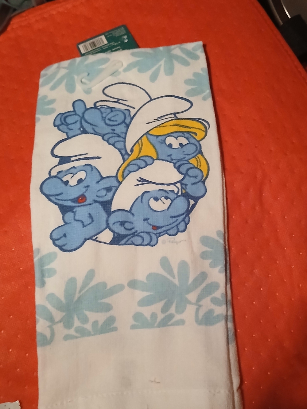 Smurfs blue white kitchen decorative hands towel